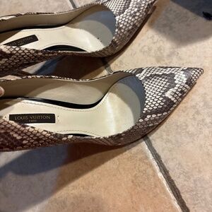 Lv snake leather heels